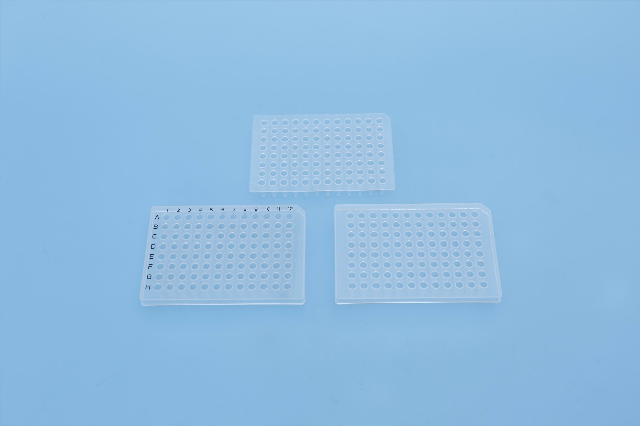 PCR板,200ul,96孔,透明,半裙邊